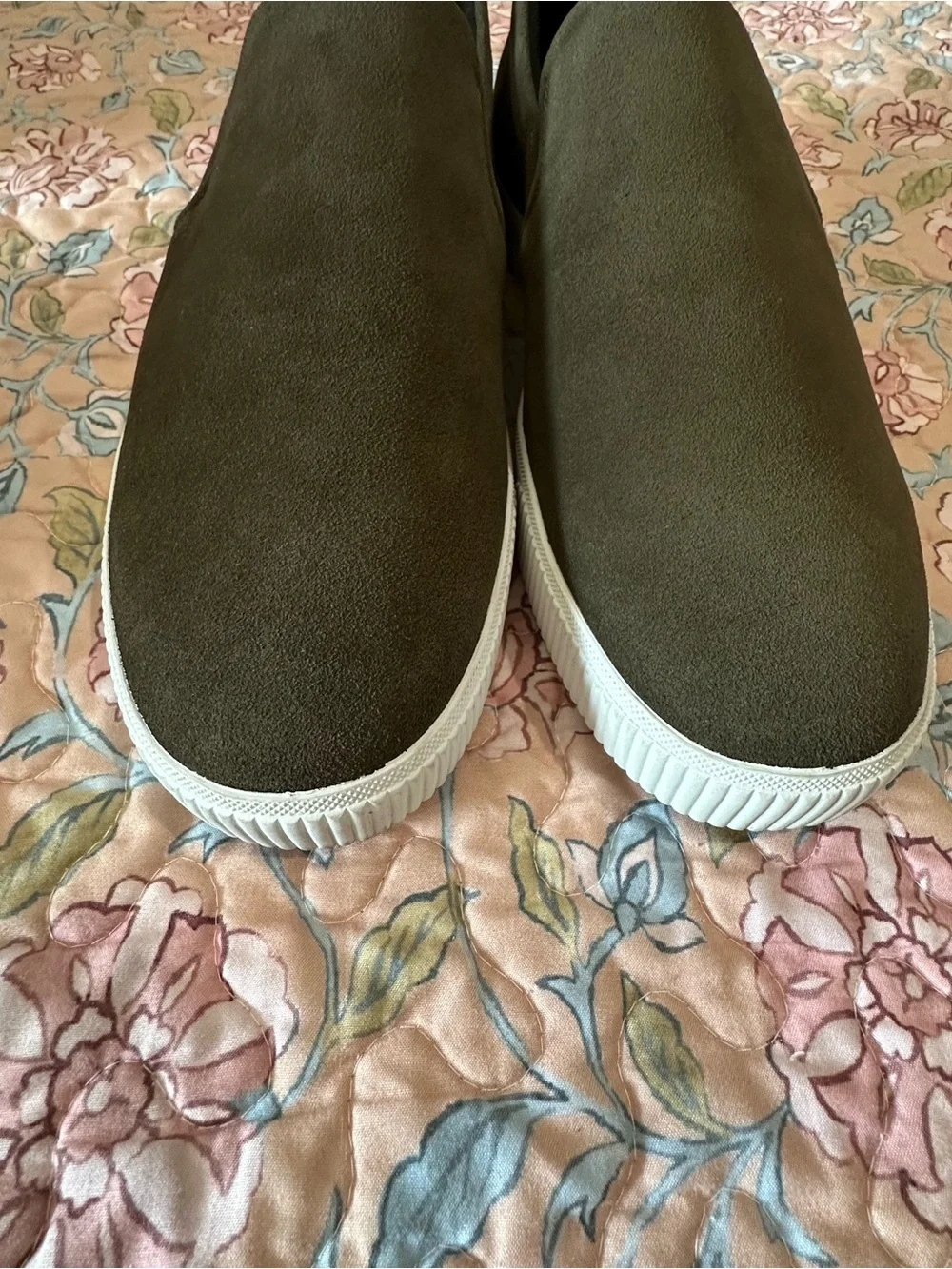 HUGO BOSS Zero Slon Men’s Suede Slip-On Sneakers – Olive Size 10